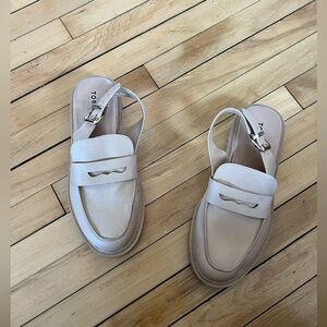 Torrid‎ beige slingback lug loafer shoes